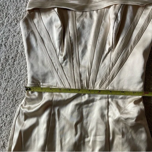 Dress The Population Melania Off the Shoulder Gown Maxi Dress Champagne Size XS - Picture 13 of 13